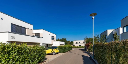 Modern energy-saving houses in new development area