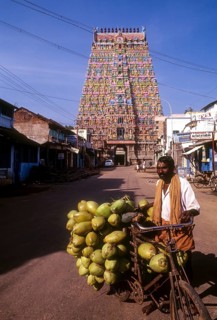 The eleven tiers Sarangapani temple Rajagopuram in Kumbakonam