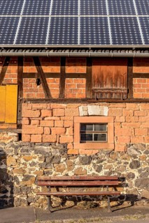 Historic farmhouse with photovoltaic system