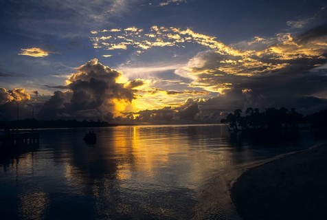 Sun rise in Radha Beach in Havelock Island