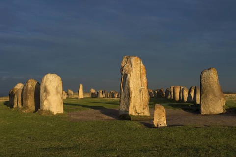 Megalithic Monument Stone Ship at Dawn