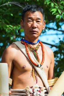 Naga tribesman in traditional dress
