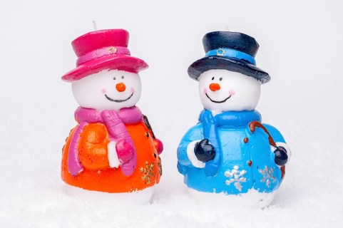 Wax snowmen