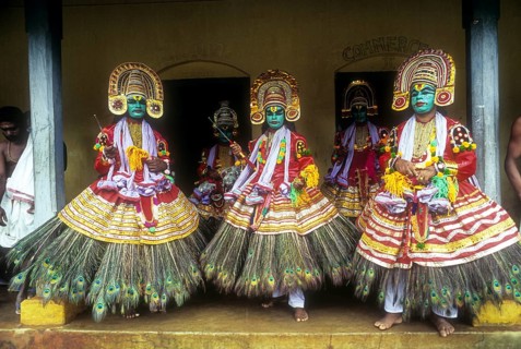 Arjuna Nirittam dancers in Atham festival in Tripunithura prior to Onam