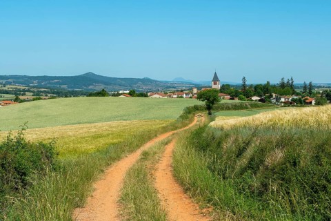 Bournoncle Saint-Pierre village near Brioude city. Haute Loire departement. Auvergne Rhone Alpes. France
