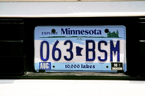 Car licence plates USA