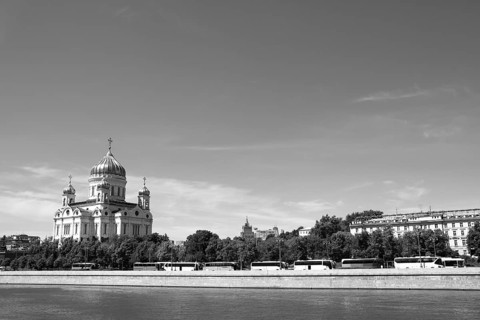 View of the Church of Christ the Saviour in Moscow