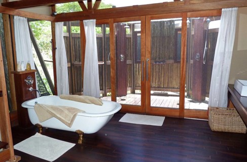 Interior of the bathroom of the Safari Lodge