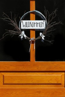 Schild Willkommen