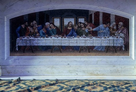 Last Supper dedicated in marble in Holy Ghost or Holy Spirit Church in Manapad near Tiruchendur
