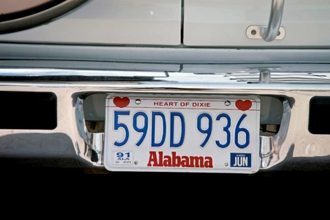 Car licence plate USA