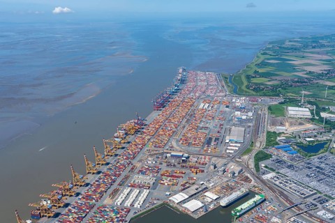 Aerial view of the Container Terminal Bremerhaven