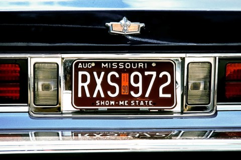 Car licence plate USA