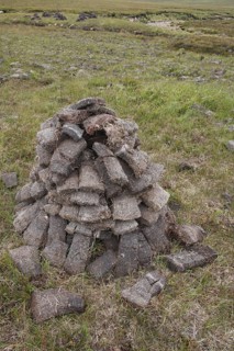 Peat digging stack