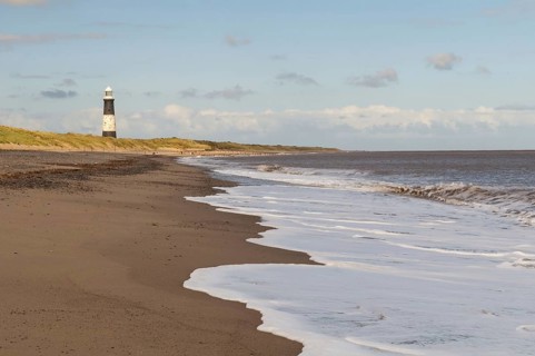 View of beach and 'new' lighthouse