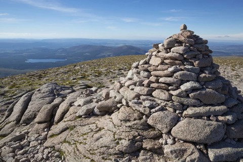 Cairn on mountain summit