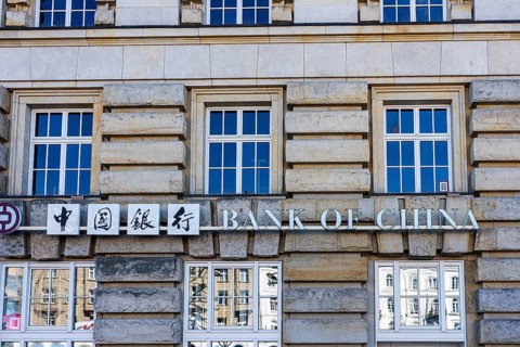 Bank of China building on Rathausplatz