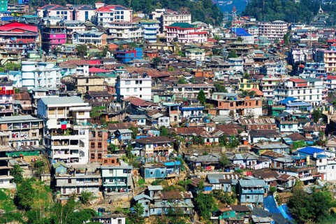 View over the town of Kohima