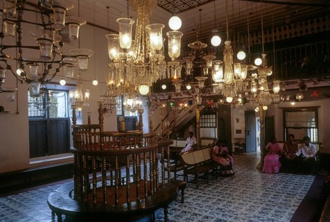 The Pardesi Synagogue in the jewish suburb of mattancherry in cochin