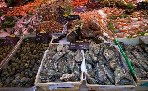 Fresh fish and seafood