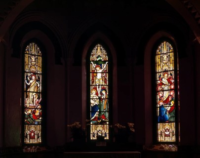 Stained Glass in St. Stephen's Church in Udhagamandalam or Ooty