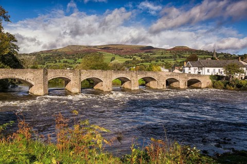 View of bridge over river