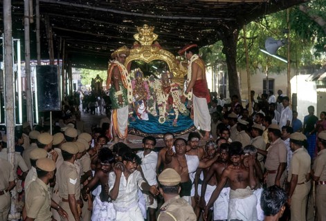 Wedding sequence of Goddess Meenkashi and Lord Sundareswarar in Madurai