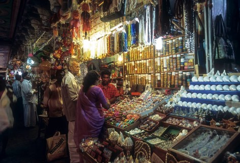 Shops in the Ramanathaswamy temple corridor