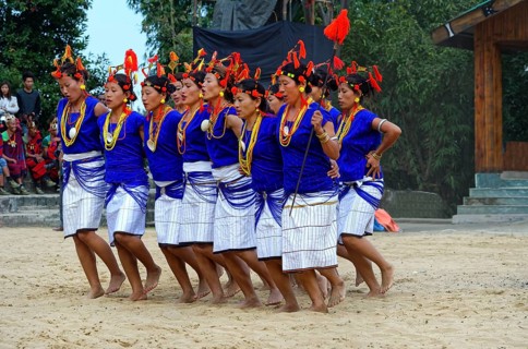Ritual tribal dances at the Hornbill Festival