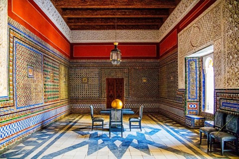 Coloured azulejos