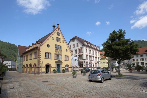 Yellow Town Hall in Hornberg