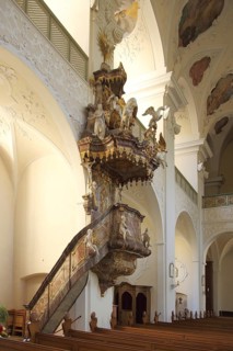 Pulpit from the baroque monastery church of St. Trudpert