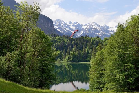 Freibergsee and Heini-Klopfer ski jump