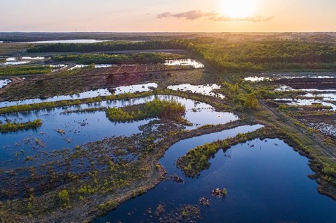 Aerial view Goldenstedter Moor