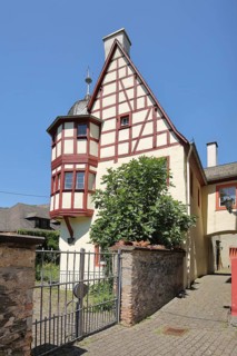 Historic half-timbered house and vicarage Himmeroder Hof in Pommern