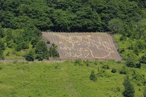 Garden art in 2022 in the vineyards in the Mesenicher Goldgruebchen wine-growing area in Mesenich