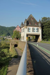 Moated castle Oberburg Schloss von der Leyen built 15th century in Gondorf