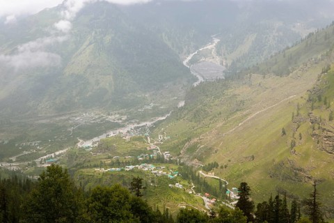 Solang Valley in front of the construction of the Atal Tunnel