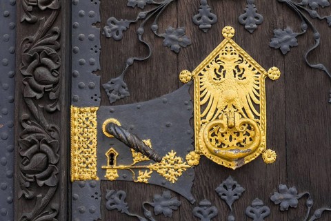 Golden door handle