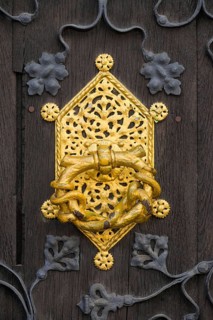 Golden door handle