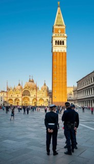 Police patrolling St Mark's Square