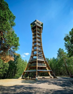 Felixsee observation tower near Weisswasser