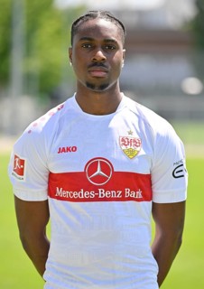 Maxime Awoudja VfB Stuttgart Portraittermin VfB Stuttgart 2022 2023 Licence Player Football 1. Bundesliga Men GER Stuttgart 05. 07. 2022