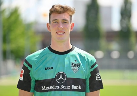 Goalkeeper Florian Schock VfB Stuttgart Portraittermin VfB Stuttgart 2022 2023 Licence Player Football 1. Bundesliga Men GER Stuttgart 05. 07. 2022