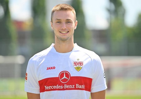 Sasa Kalajdzic VfB Stuttgart Portraittermin VfB Stuttgart 2022 2023 Licence Player Football 1. Bundesliga Men GER Stuttgart 05. 07. 2022