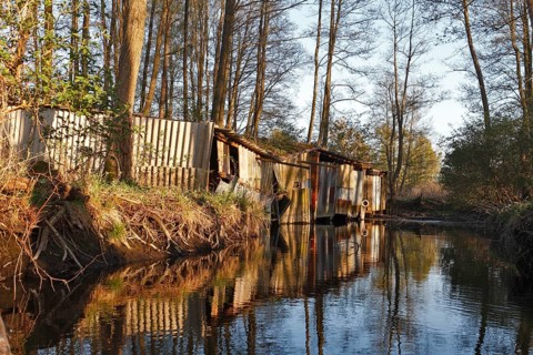 Dilapidated boat sheds