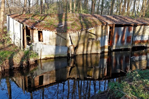 Dilapidated boat sheds