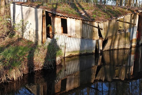 Dilapidated boat sheds