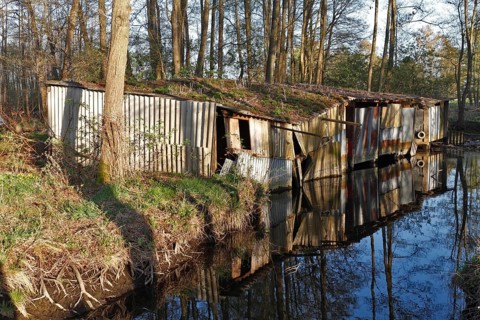 Dilapidated boat sheds