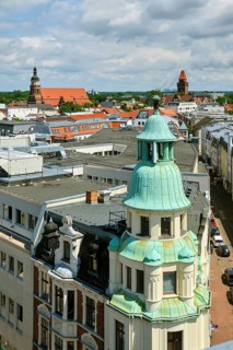 View over Cottbus from the Spremberg Tower